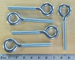 Oko s metrickým závitem M8x80mm - 1ks