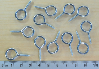 Oko s vrutem 15x13mm - 1ks