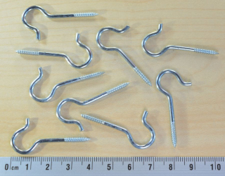 Hák s vrutem 13x25mm - 1ks