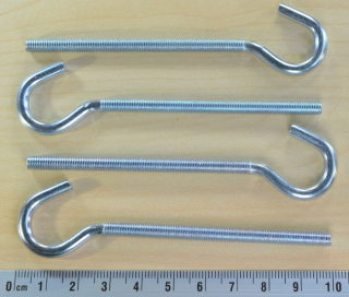 Hák se závitem M5x100mm - 1ks