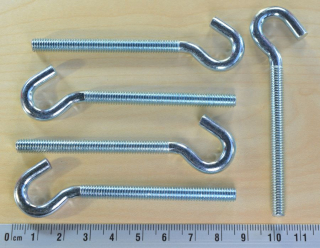 Hák se závitem M6x85mm - 1ks
