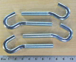 Hák se závitem M8x80mm - 1ks