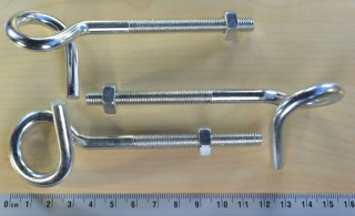 Hák houpačkový se závitem M8x120mm - 1ks