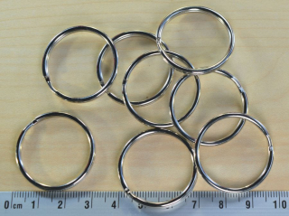 Kroužek na klíče, dvojitý kroužek 2x30mm - 1ks